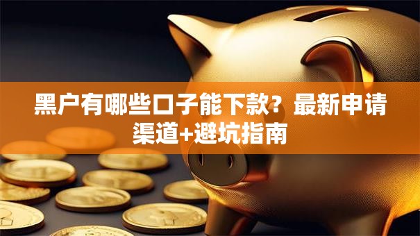 黑户有哪些口子能下款？最新申请渠道+避坑指南