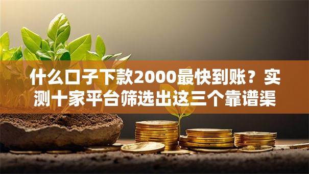 什么口子下款2000最快到账？实测十家平台筛选出这三个靠谱渠道！