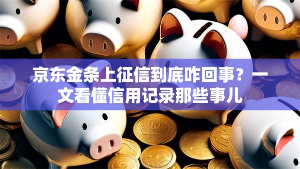 京东金条上征信到底咋回事？一文看懂信用记录那些事儿