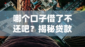 哪个口子借了不还吧？揭秘贷款背后的风险与应对策略