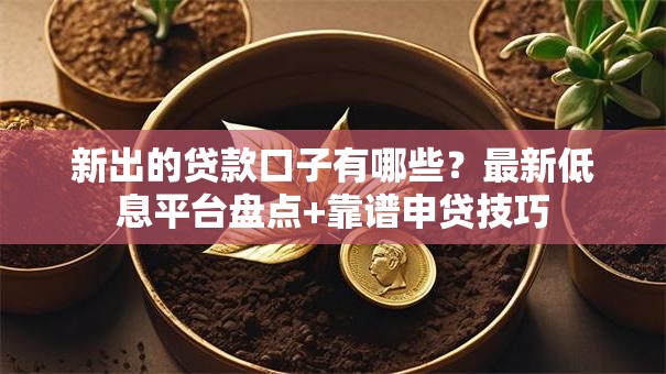 新出的贷款口子有哪些？最新低息平台盘点+靠谱申贷技巧
