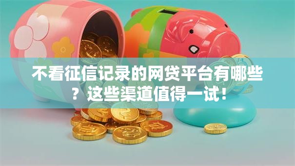 不看征信记录的网贷平台有哪些？这些渠道值得一试！