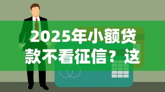 2025年小额贷款不看征信？这些申请技巧必须掌握！