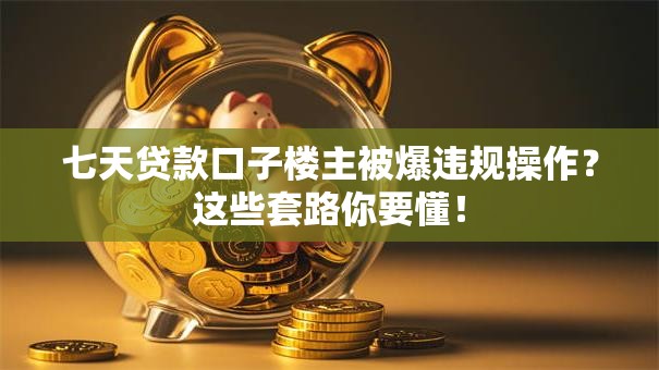 七天贷款口子楼主被爆违规操作？这些套路你要懂！