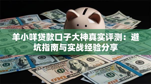 羊小咩贷款口子大神真实评测：避坑指南与实战经验分享