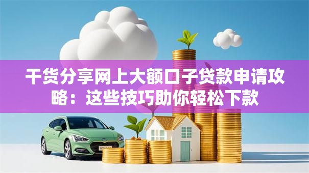 干货分享网上大额口子贷款申请攻略：这些技巧助你轻松下款