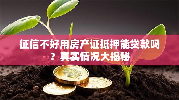 征信不好用房产证抵押能贷款吗？真实情况大揭秘