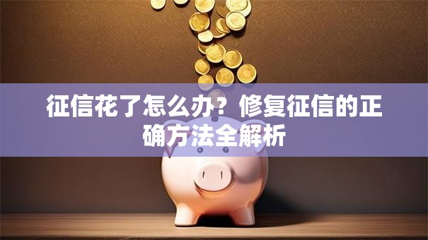 征信花了怎么办？修复征信的正确方法全解析