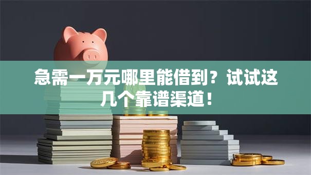 急需一万元哪里能借到？试试这几个靠谱渠道！