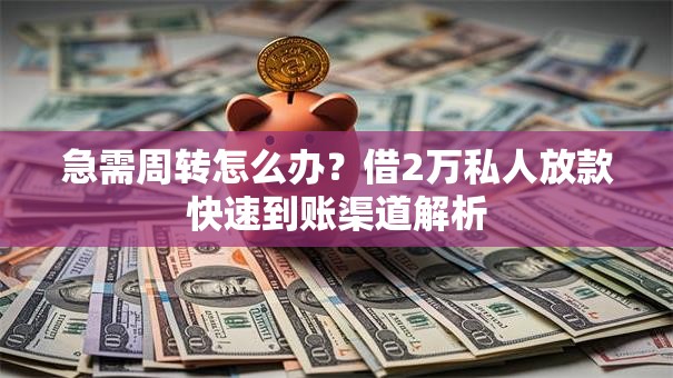 急需周转怎么办？借2万私人放款快速到账渠道解析