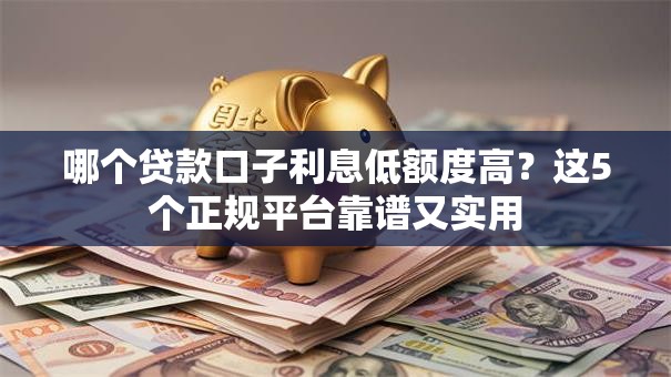 哪个贷款口子利息低额度高？这5个正规平台靠谱又实用