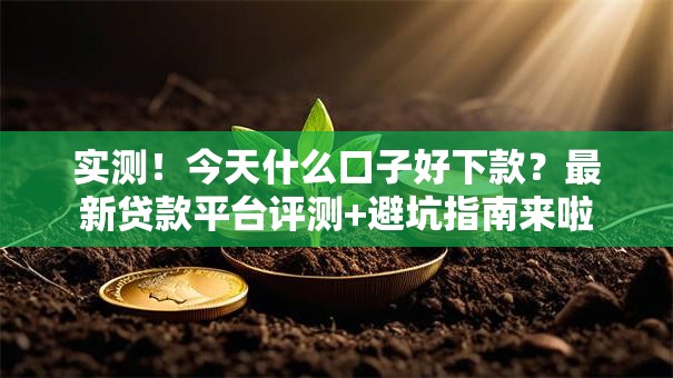 实测！今天什么口子好下款？最新贷款平台评测+避坑指南来啦