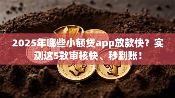 2025年哪些小额贷app放款快？实测这5款审核快、秒到账！