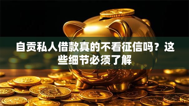 自贡私人借款真的不看征信吗？这些细节必须了解