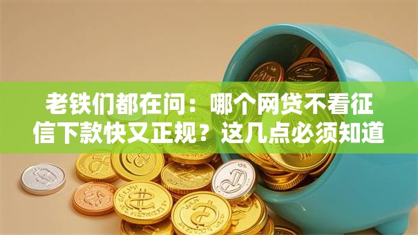 老铁们都在问：哪个网贷不看征信下款快又正规？这几点必须知道