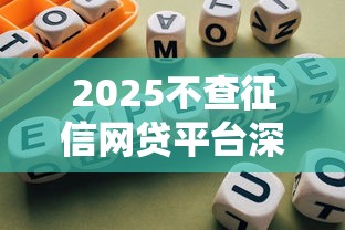 2025不查征信网贷平台深度解析！合规渠道+避坑指南必看