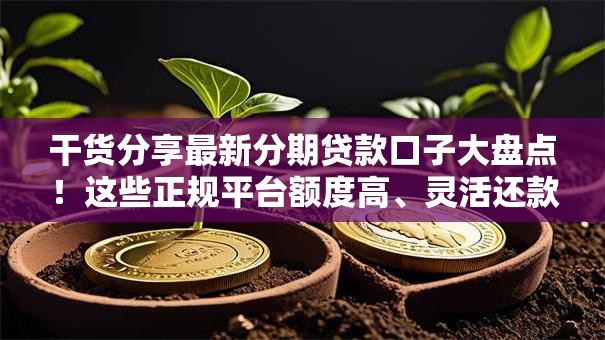 干货分享最新分期贷款口子大盘点！这些正规平台额度高、灵活还款