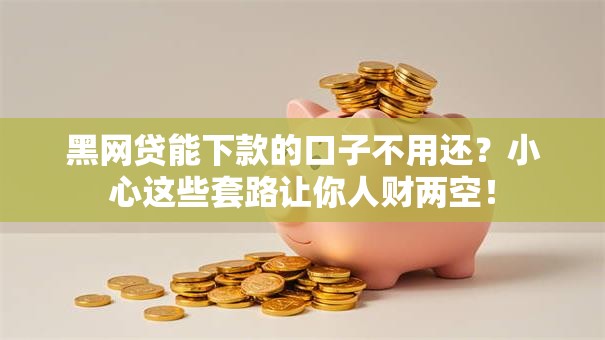 黑网贷能下款的口子不用还？小心这些套路让你人财两空！