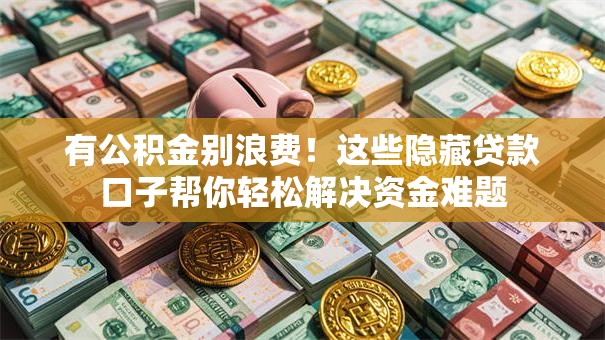 有公积金别浪费！这些隐藏贷款口子帮你轻松解决资金难题