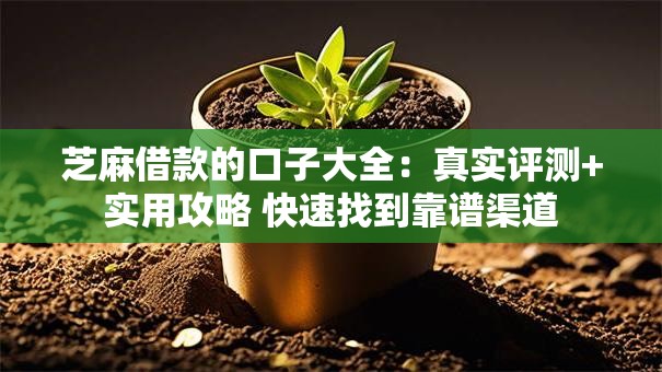 芝麻借款的口子大全：真实评测+实用攻略 快速找到靠谱渠道
