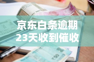 京东白条逾期23天收到催收函怎么办？这些应对策略要记牢