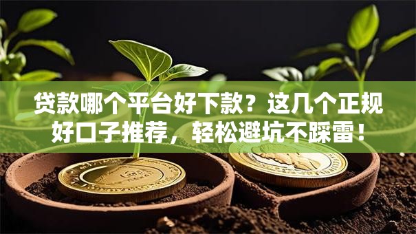 贷款哪个平台好下款？这几个正规好口子推荐，轻松避坑不踩雷！