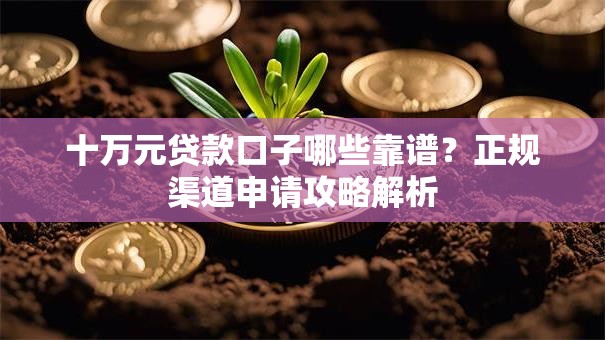 十万元贷款口子哪些靠谱？正规渠道申请攻略解析