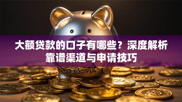 大额贷款的口子有哪些？深度解析靠谱渠道与申请技巧