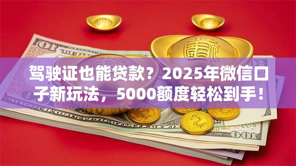 驾驶证也能贷款？2025年微信口子新玩法，5000额度轻松到手！