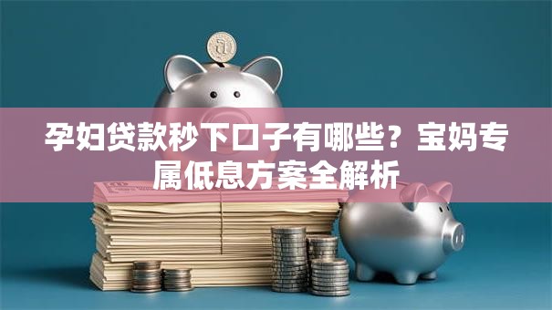 孕妇贷款秒下口子有哪些？宝妈专属低息方案全解析
