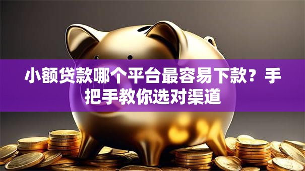 小额贷款哪个平台最容易下款？手把手教你选对渠道