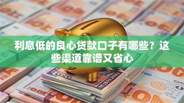 利息低的良心贷款口子有哪些？这些渠道靠谱又省心