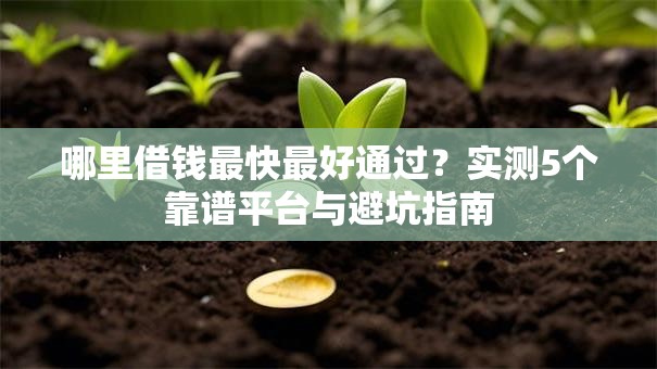 哪里借钱最快最好通过？实测5个靠谱平台与避坑指南