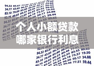 个人小额贷款哪家银行利息低？低息攻略这样选