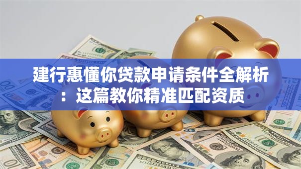 建行惠懂你贷款申请条件全解析：这篇教你精准匹配资质