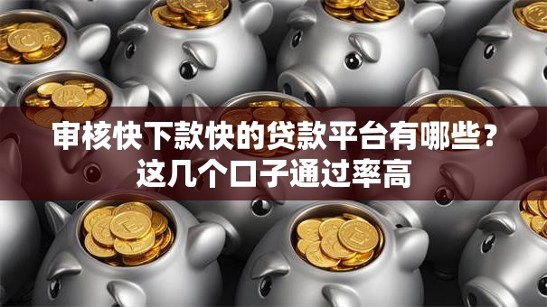 审核快下款快的贷款平台有哪些？这几个口子通过率高