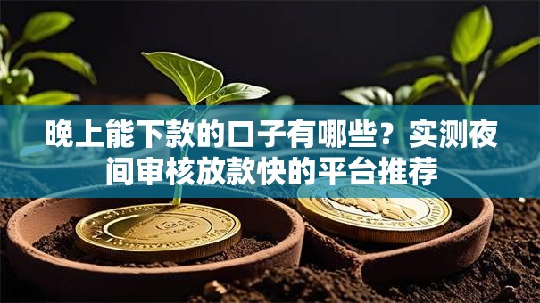 晚上能下款的口子有哪些？实测夜间审核放款快的平台推荐