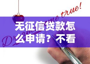无征信贷款怎么申请？不看信用也能放款的条件解析