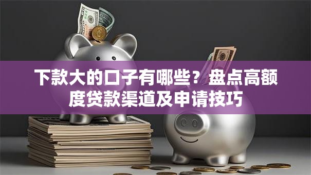 下款大的口子有哪些？盘点高额度贷款渠道及申请技巧