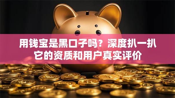 用钱宝是黑口子吗？深度扒一扒它的资质和用户真实评价