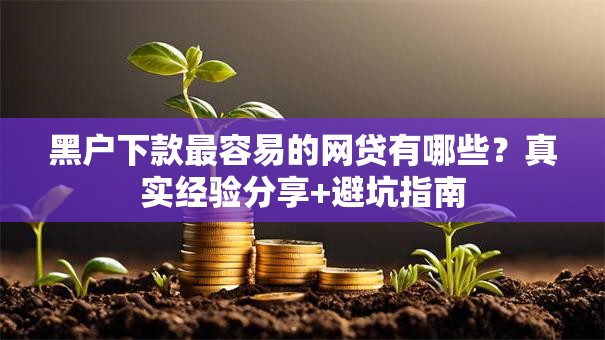 黑户下款最容易的网贷有哪些？真实经验分享+避坑指南