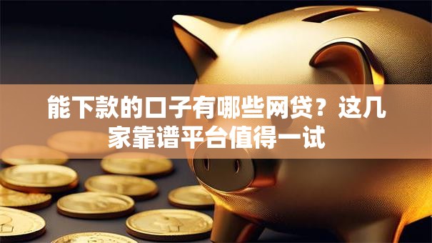能下款的口子有哪些网贷？这几家靠谱平台值得一试
