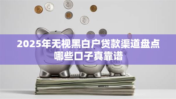 2025年无视黑白户贷款渠道盘点哪些口子真靠谱