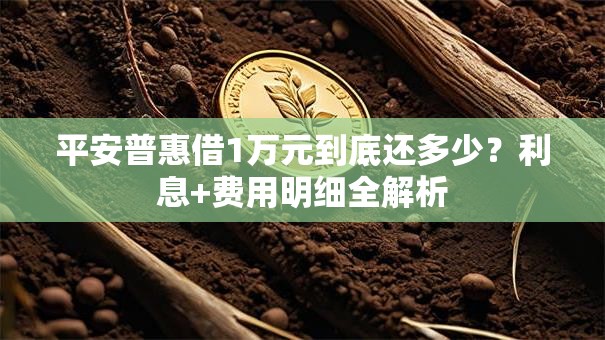 平安普惠借1万元到底还多少？利息+费用明细全解析