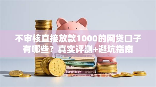 不审核直接放款1000的网贷口子有哪些？真实评测+避坑指南
