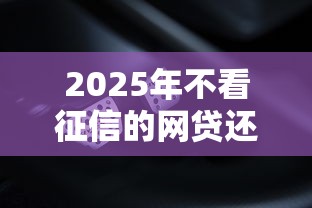 2025年不看征信的网贷还能找到吗?最新渠道测评 2025年不看征信的网贷还能找到吗?最新渠道测评