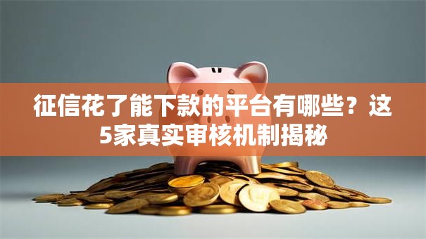 征信花了能下款的平台有哪些?这5家真实审核机制揭秘 征信花了能下款的平台有哪些?这5家真实审核机制揭秘