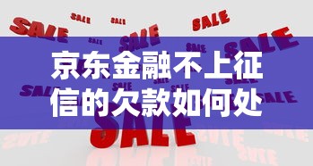 京东金融不上征信的欠款如何处理？真实应对方案大公开