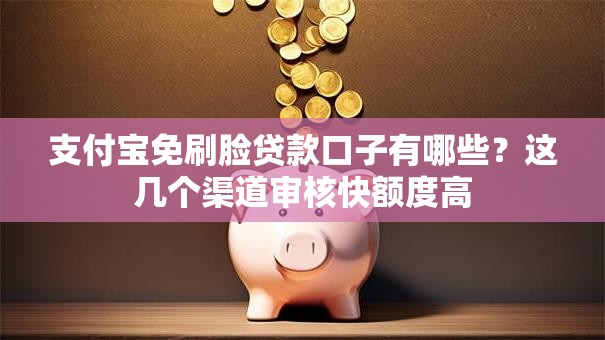 支付宝免刷脸贷款口子有哪些？这几个渠道审核快额度高