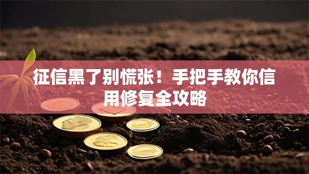 征信黑了别慌张！手把手教你信用修复全攻略